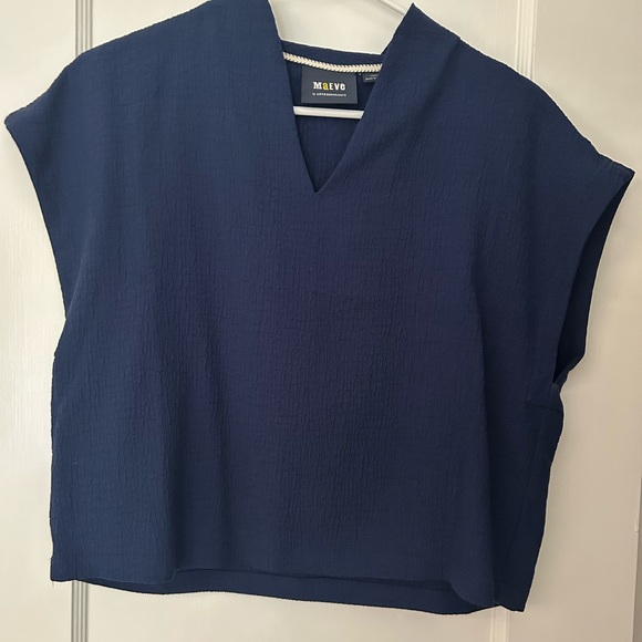 Anthropologie Blue Sleeveless Boxy Blouse - Picture 1 of 2